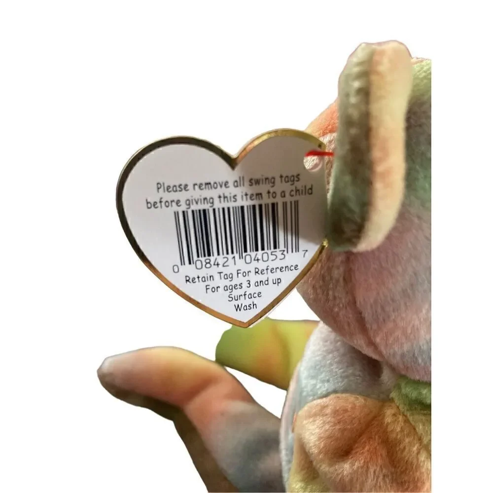 Peace Bear 1996 Ty Beanie Baby Plush Collectible Nostalgia Stuffed Animal Y2K Vi
